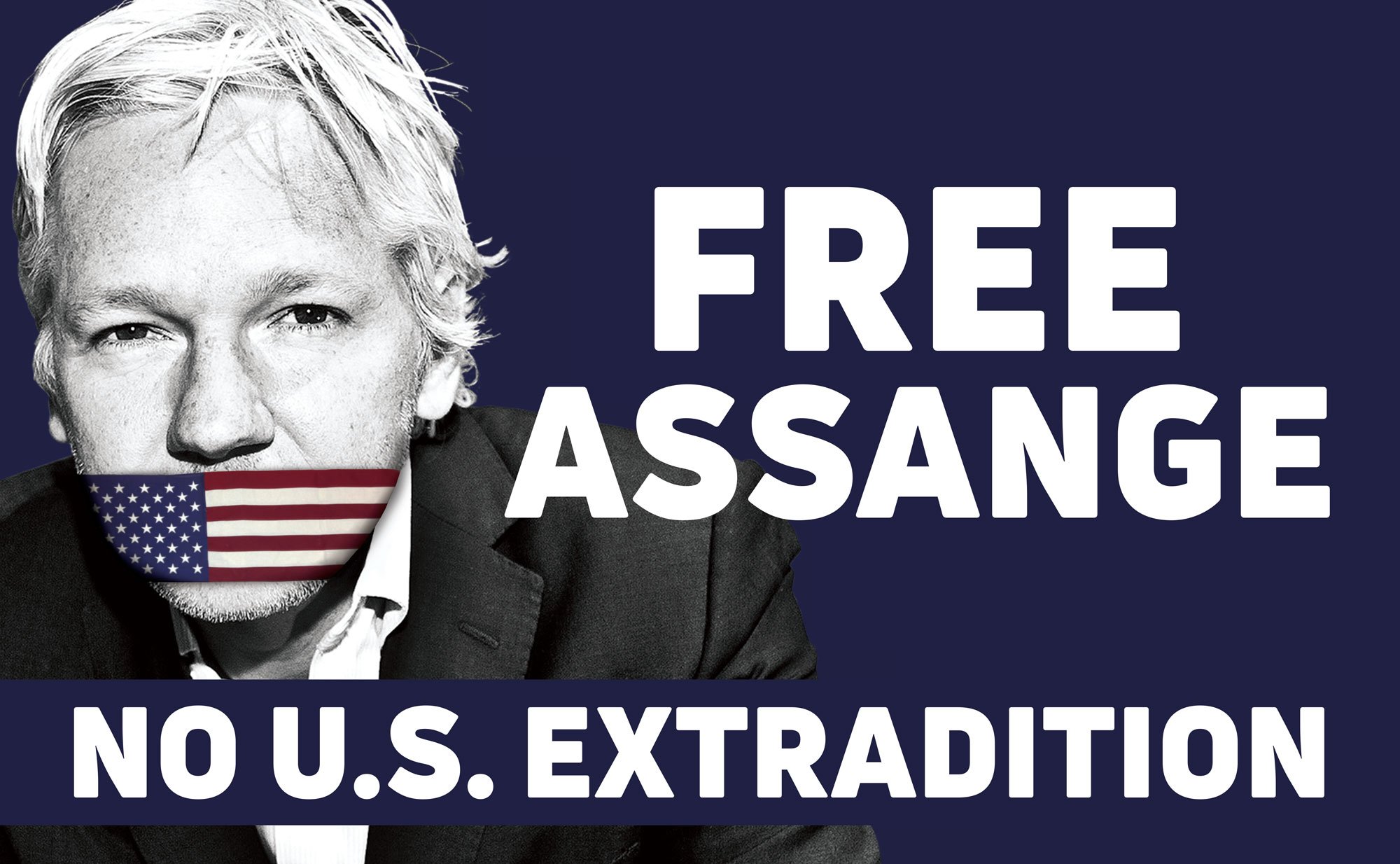 Free Julian Assange Banner Image