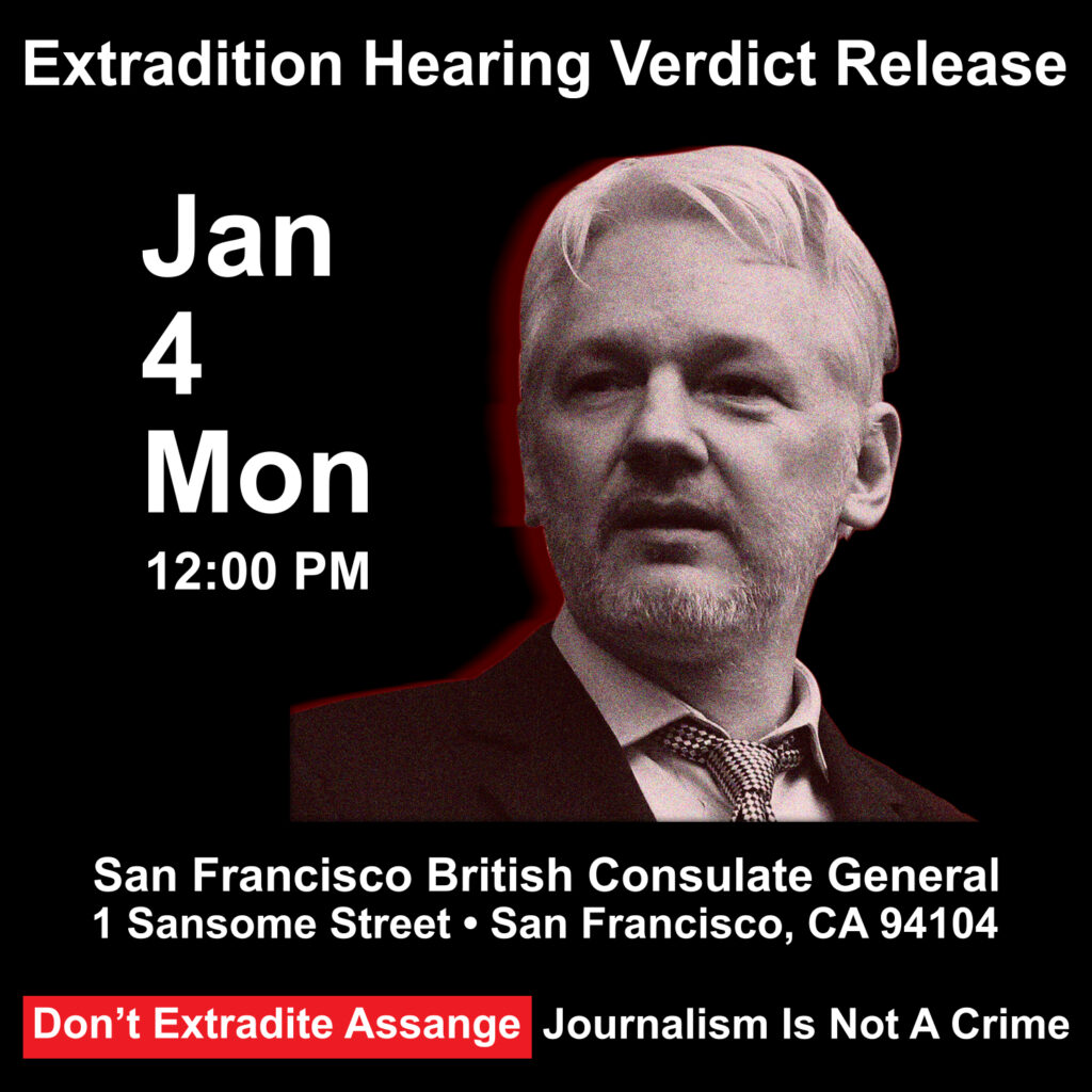 Assange Extradition Hearing Verdict Release – Bay Action Committee to