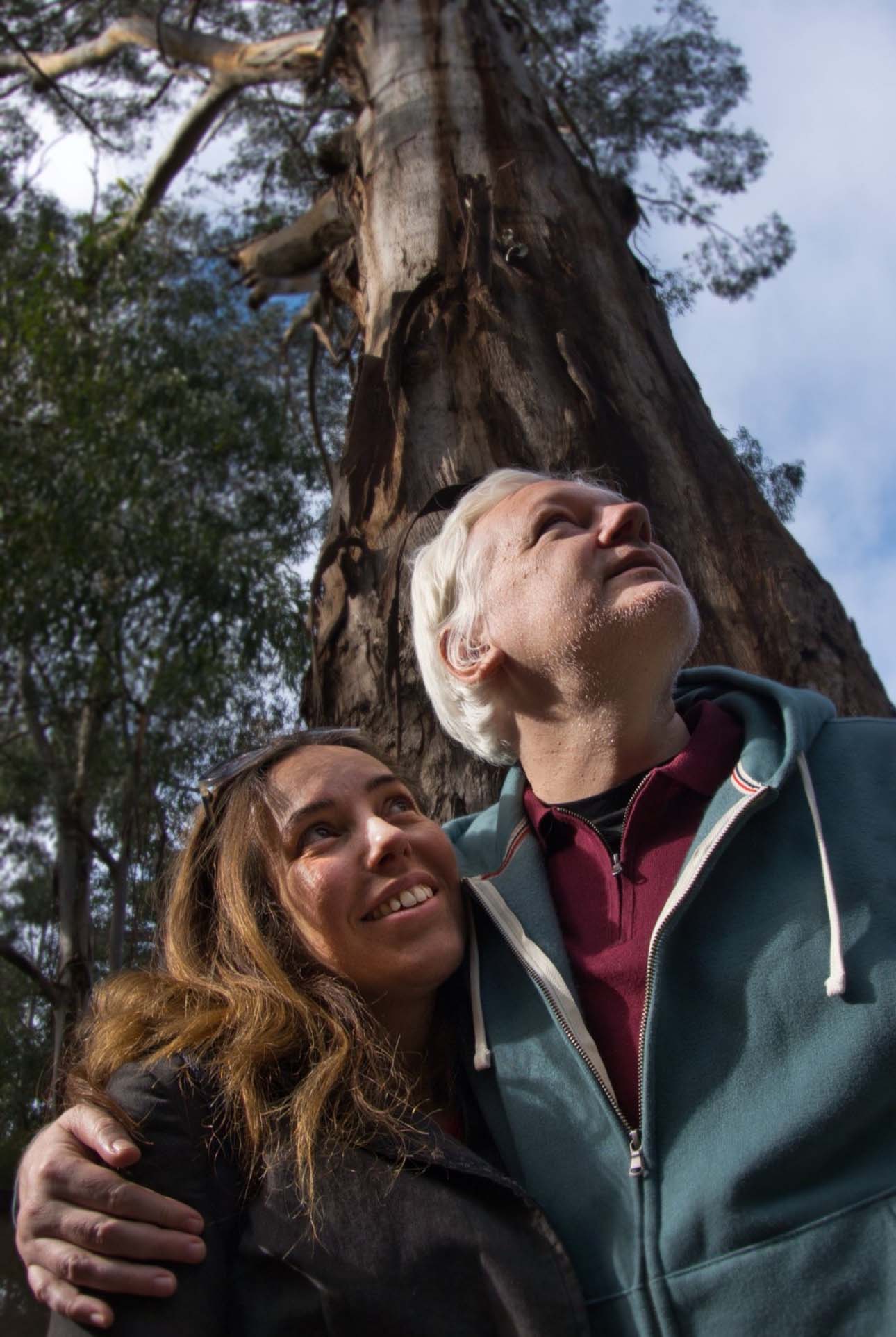 Julian and Stella under a tree